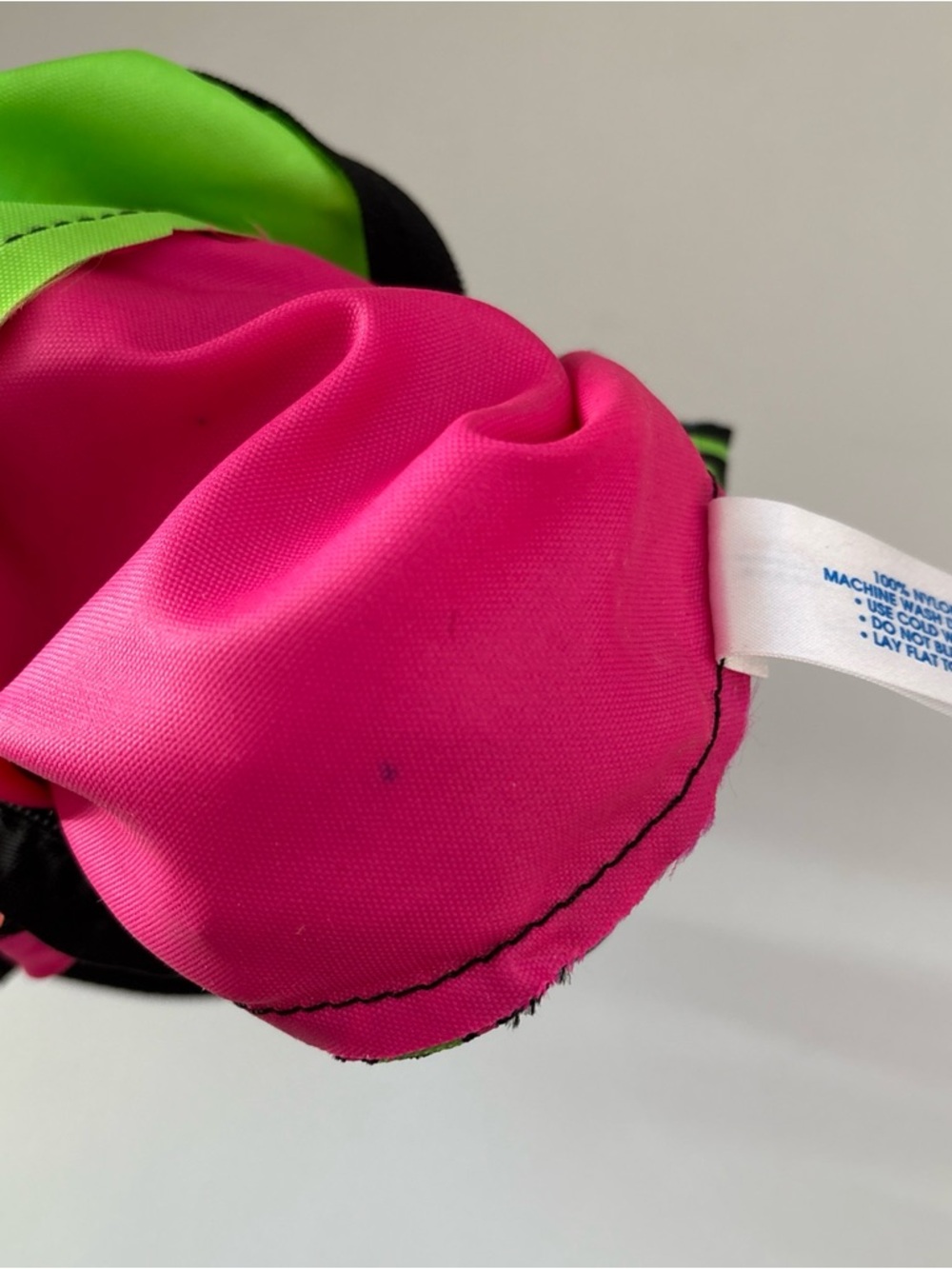 Neon Patterned Black Waist Bag with Lime Green Top 80s-90s vibes! Unisex! - Picture 8 of 14